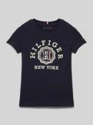 Tommy Hilfiger Teens Regular Fit T-Shirt mit Label-Stitching in Marine...