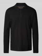 Christian Berg Men Regular Fit Poloshirt mit langen Ärmeln in Black, G...