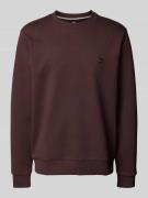 BOSS Sweatshirt mit Label-Patch Modell 'Sharpe' in Bordeaux, Größe L