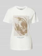 Kaffe T-Shirt mit Statement-Print Modell 'polly' in Weiss, Größe L