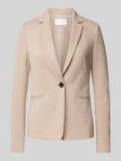 Jake*s Collection Blazer mit Leistentaschen in Sand, Größe 34