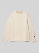 CHAMPION Sweatshirt mit Label-Stitching in Beige, Größe 152