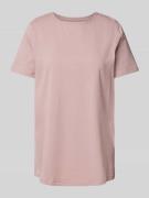 Sloggi T-Shirt mit geripptem Rundhalsausschnitt in Mauve, Größe L