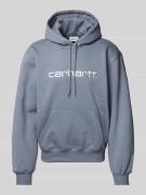 Carhartt Work In Progress Hoodie mit Label-Stitching in Rauchblau, Grö...