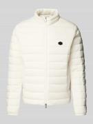 Emporio Armani Steppjacke mit Label-Patch in Offwhite, Größe 48