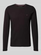 Tommy Hilfiger Slim Fit Longsleeve mit Logo-Stitching in Black, Größe ...