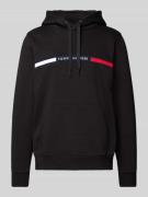 Tommy Hilfiger Hoodie mit Label-Stitching in Black, Größe L