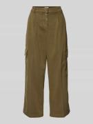 Milano Italy Straight Leg Cargohose mit Bundfalten in Khaki, Größe 36