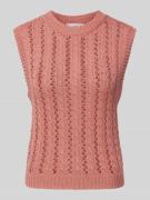 Mango Stricktop mit Lochmuster Modell 'YUDI' in Rose, Größe L