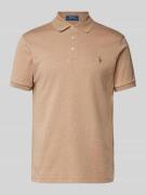 Polo Ralph Lauren Regular Fit Poloshirt mit Label-Stitching in Beige, ...