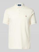 Polo Ralph Lauren Regular Fit Poloshirt mit Label-Stitching in Offwhit...