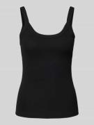 Gina Tricot Tanktop in Ripp-Optik in Black, Größe L