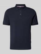 HECHTER PARIS Poloshirt mit Label-Print in Marine, Größe M