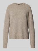 BOSS Strickpullover mit Rundhalsausschnitt Modell 'Febisan' in Hellgra...