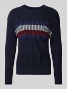 Tommy Hilfiger Strickpullover mit gerippten Abschlüssen in Marine, Grö...