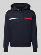 Tommy Hilfiger Hoodie mit Label-Stitching in Marine, Größe L