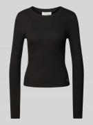 Calvin Klein Jeans Longsleeve mit Rippenstruktur in Black, Größe L