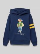 Polo Ralph Lauren Kids Hoodie mit Motiv- und Label-Print in Marine, Gr...