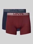 Levi's® Trunks mit elastischem Logo-Bund im 2er-Pack in Bordeaux, Größ...