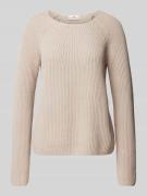 Fynch-Hatton Strickpullover mit Rundhalsausschnitt in Beige Melange, G...