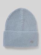 CK Calvin Klein Beanie aus Wolle-Kaschmir-Mix mit Label-Applikation in...