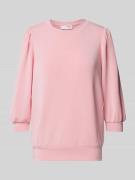 Selected Femme Sweatshirt mit 3/4-Arm Modell 'TENNY' in Rosa, Größe L