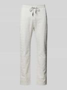 CARLO COLUCCI Straight Leg Sweatpants mit Label-Muster in Hellgrau, Gr...