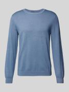 OLYMP Level Five Slim Fit Strickpullover aus Schurwolle mit Rundhalsau...