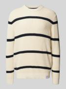 Pepe Jeans Strickpullover mit Rundhalsausschnitt Modell 'Cairo' in Off...