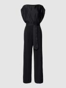 Swing Jumpsuit mit Rundhalsausschnitt in Black, Größe 34