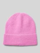 ICHI Beanie mit Strukturmuster Modell 'IAIVO' in Pink, Größe One Size