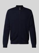 OLYMP Level Five Slim Fit Strickjacke mit Stehkragen in Marine, Größe ...