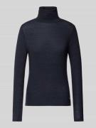 Windsor Longsleeve mit Stehkragen in Marine, Größe 38