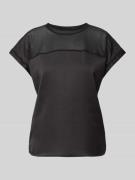 Vila Blusenshirt mit Rundhalsausschnitt Modell 'VIELLETTE' in Black, G...