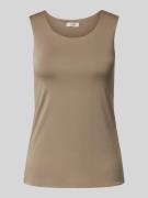 Fransa Tanktop mit Rundhalsausschnitt Modell 'ara' in Taupe, Größe XS