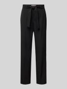 Christian Berg Woman Selection Flared Stoffhose mit Bindegürtel in Bla...