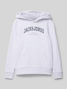 Jack & Jones Loose Fit Hoodie mit Känguru-Tasche Modell 'CALEB' in Hel...