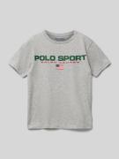 Polo Sport T-Shirt mit in Mittelgrau Melange, Größe S