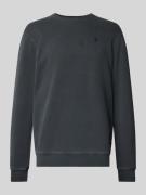 G-Star Raw Sweatshirt mit Label-Stitching in Anthrazit, Größe M