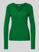 Polo Ralph Lauren Strickpullover aus Wolle-Kaschmir-Mix mit Zopfmuster...