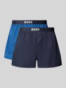 BOSS Boxershorts mit elastischem Bund im 2er-Pack in Blau, Größe S