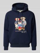 Polo Ralph Lauren Hoodie mit Label-Stitching in Marine, Größe L