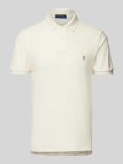 Polo Ralph Lauren Slim Fit Poloshirt mit Logo-Stitching in Offwhite, G...