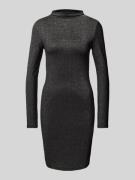 Pieces Slim Fit Bodycon-Kleid mit Effektgarn und kurzem Stehkragen Mod...