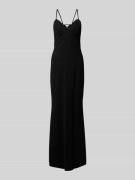 TROYDEN COLLECTION Abendkleid mit V-Ausschnitt in Black, Größe 40