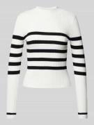 Noisy May Strickpullover aus Rippstrick Modell 'FIFI' in Offwhite, Grö...