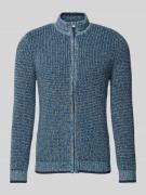 RAGMAN Strickjacke mit Reißverschluss in Jeansblau, Größe M