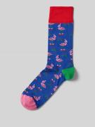 DillySocks Socken mit Motiv-Stitching Modell 'Flamingo' in Royal, Größ...