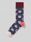 DillySocks Socken mit Motiv-Stitching Modell 'Sky Kitten' in Marine, G...