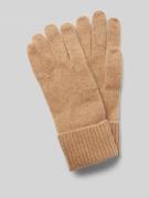 Christian Berg Woman Handschuhe aus Kaschmir mit Umschalg in Camel, Gr...